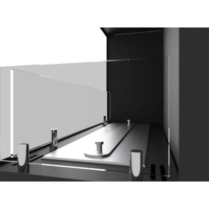 InFire - Hörn BIO eldstad 45x90 cm 3kW svart
