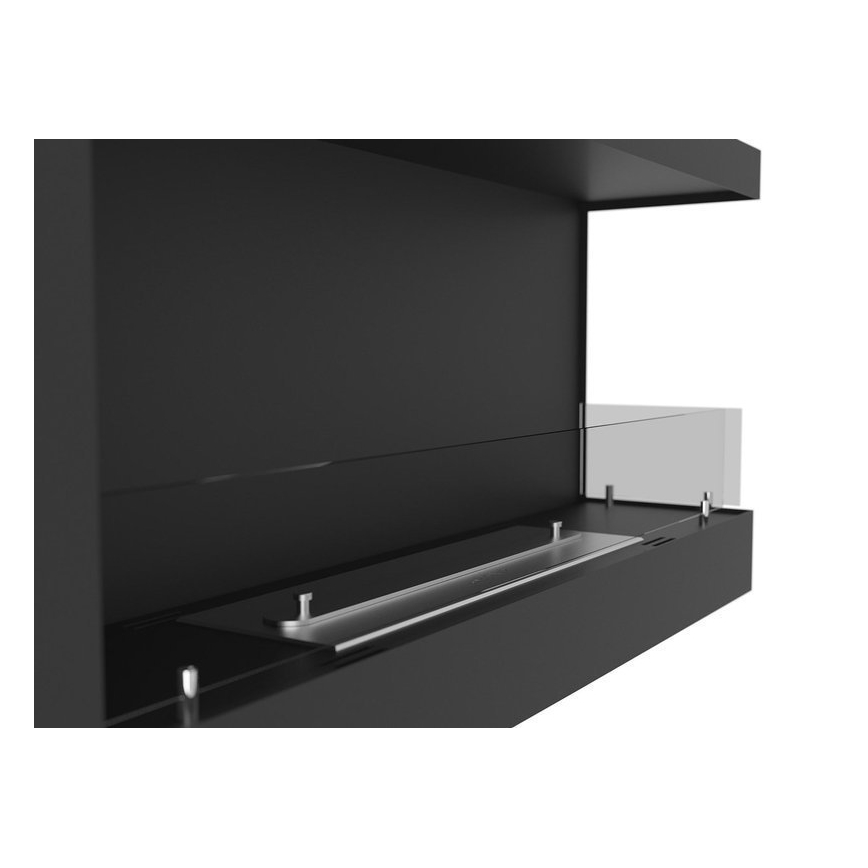 InFire - Hörn BIO eldstad 45x90 cm 3kW svart