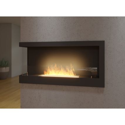 InFire - Hörn BIO eldstad 45x90 cm 3kW svart