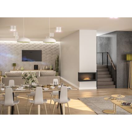 InFire - Hörn BIO eldstad 45x90 cm 3kW svart