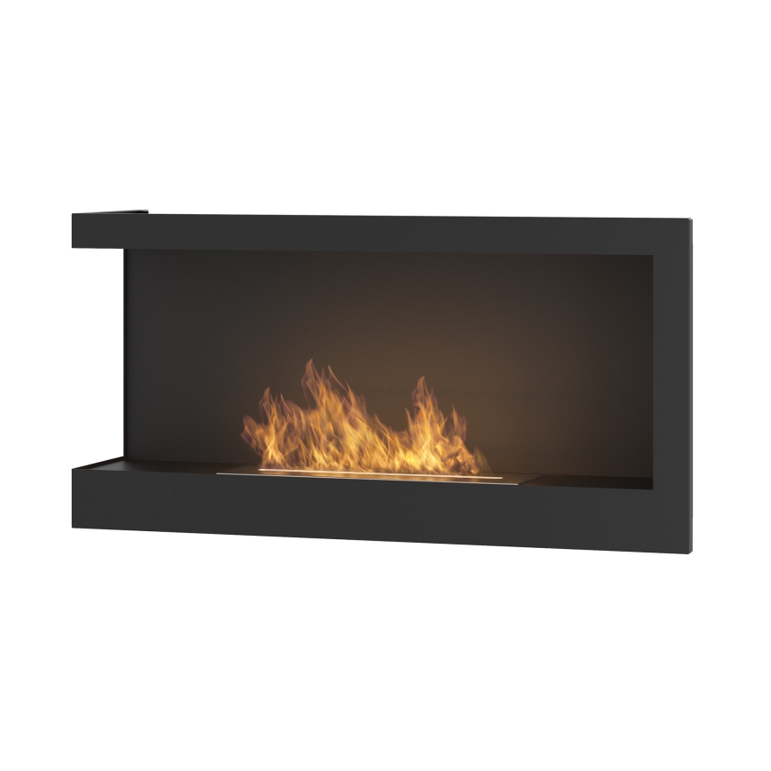 InFire - Hörn BIO eldstad 45x90 cm 3kW svart
