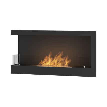 InFire - Hörn BIO eldstad 45x90 cm 3kW svart