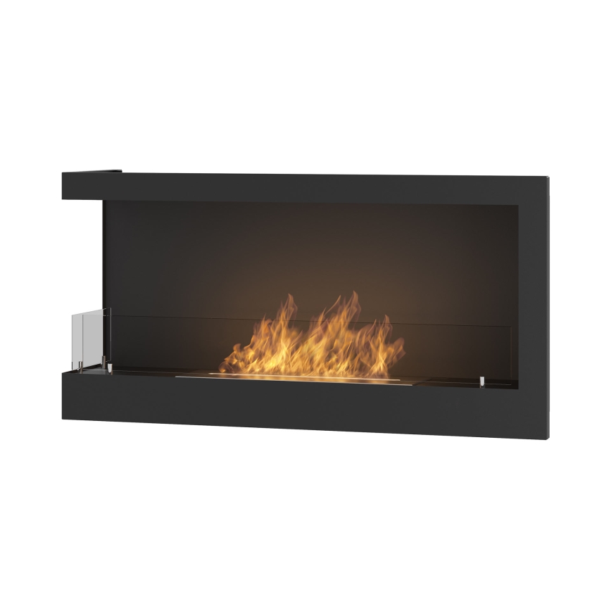 InFire - Hörn BIO eldstad 45x90 cm 3kW svart