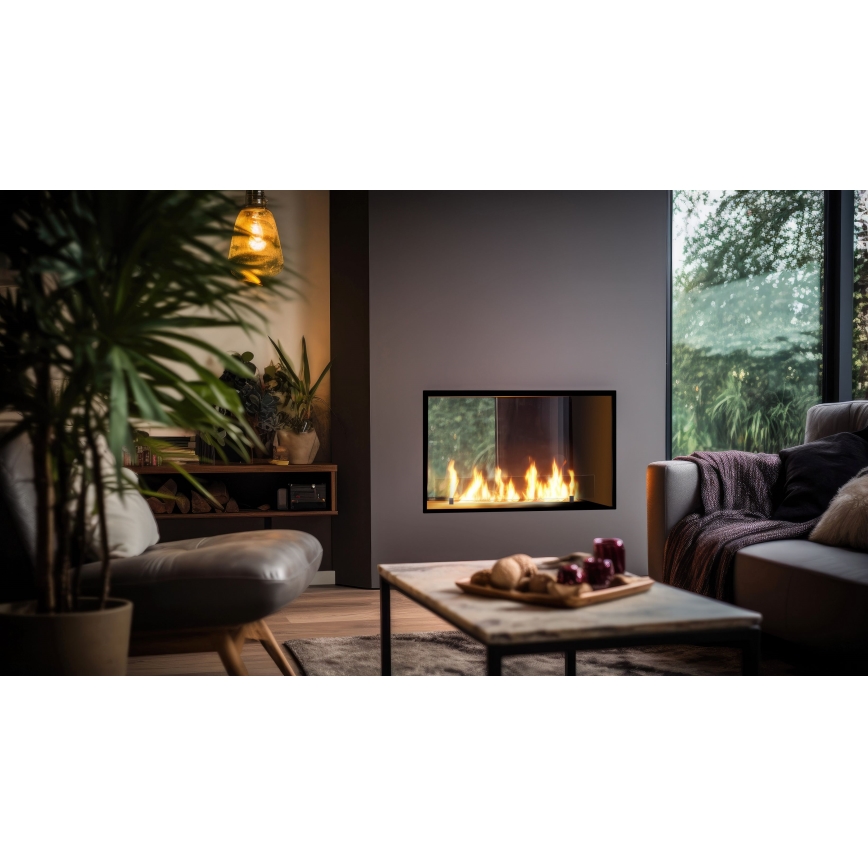 InFire - Inbyggd BIO eldstad 48,5x83,5 cm 3,5kW svart