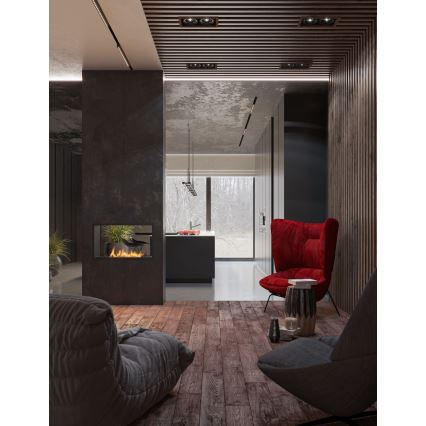 InFire - Inbyggd BIO eldstad 48,5x83,5 cm 3,5kW svart