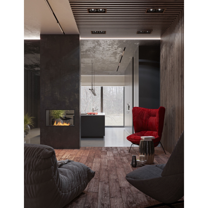 InFire - Inbyggd BIO eldstad 48,5x83,5 cm 3,5kW svart