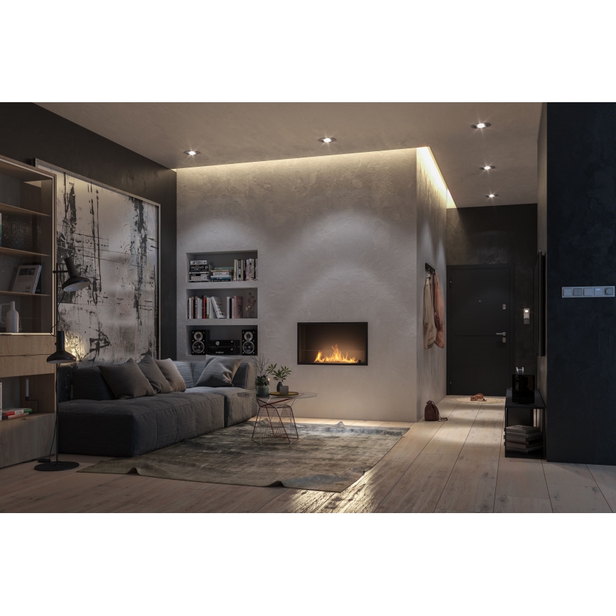 InFire - Inbyggd BIO eldstad 49,4x84,4 cm 3,5kW svart
