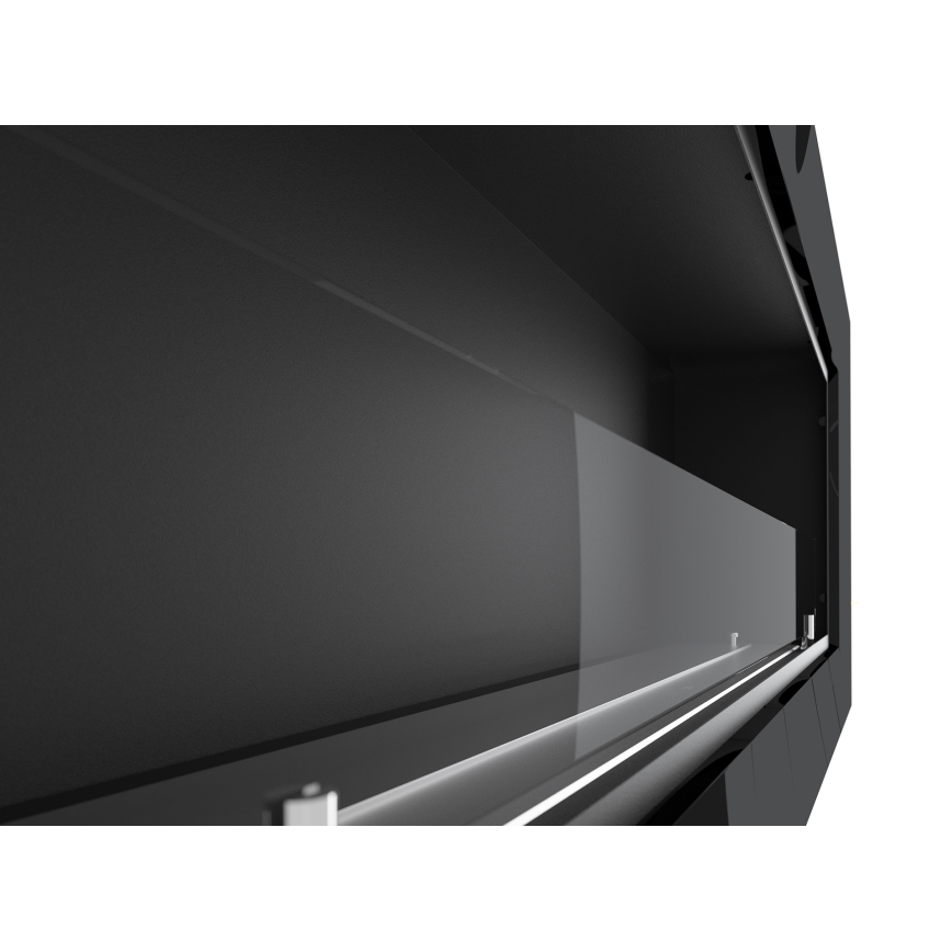 InFire - Inbyggd BIO eldstad 49x120 cm 3kW svart