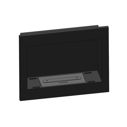 InFire - Inbyggd BIO eldstad 49x60 cm 3kW svart