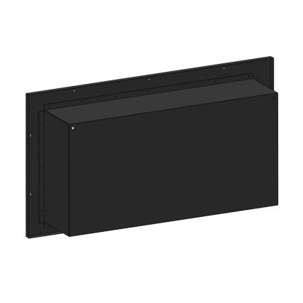 InFire - Inbyggd BIO eldstad 49x90 cm 3kW svart