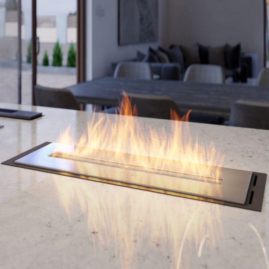 InFire - Inbyggd BIO eldstad 5,5x50 cm 3kW svart