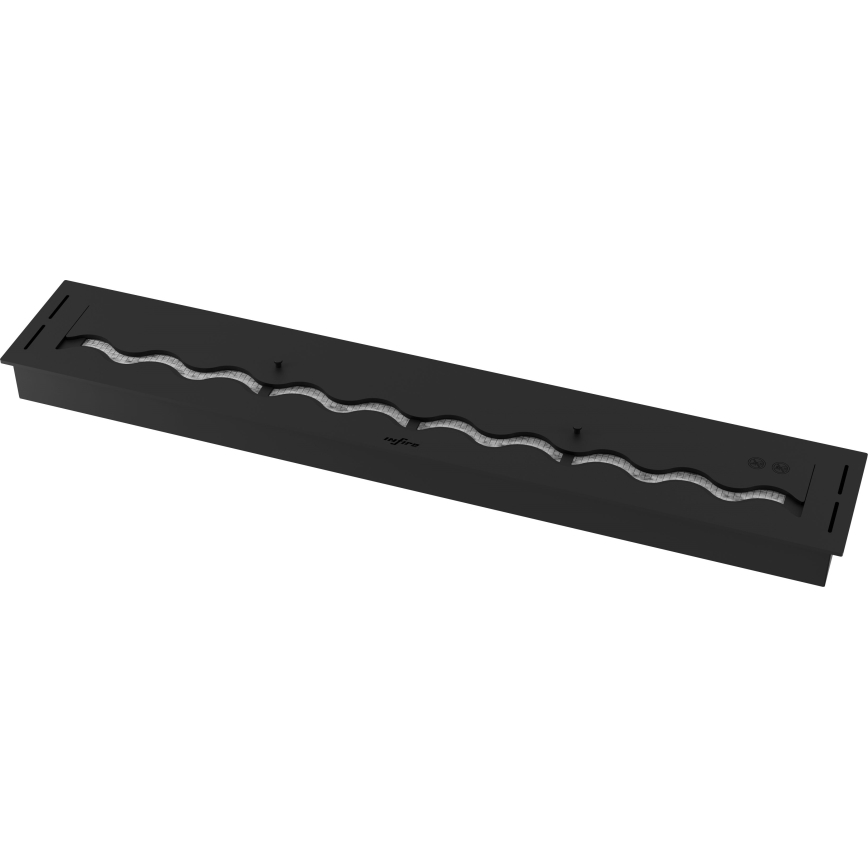 InFire - Inbyggd BIO eldstad 7,5x120 cm 7kW svart