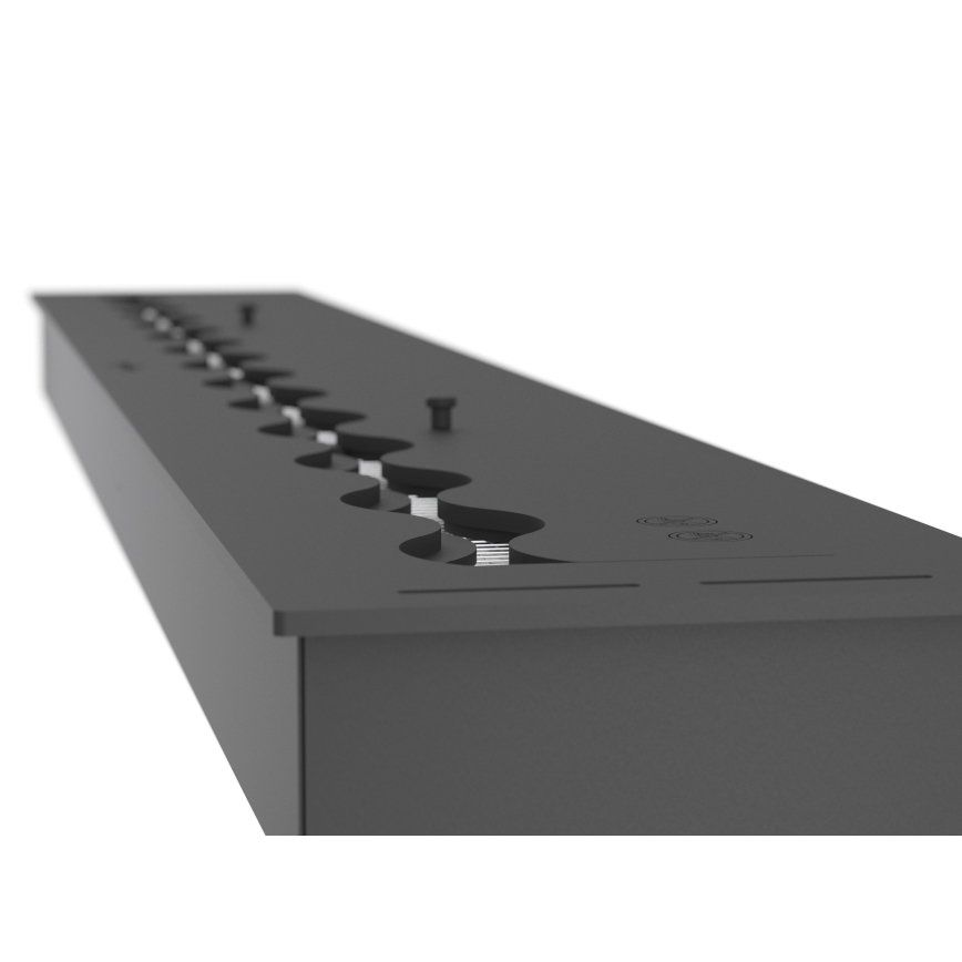 InFire - Inbyggd BIO eldstad 7,5x120 cm 7kW svart