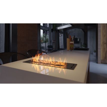 InFire - Inbyggd BIO eldstad 7,5x50 cm 3,5kW svart