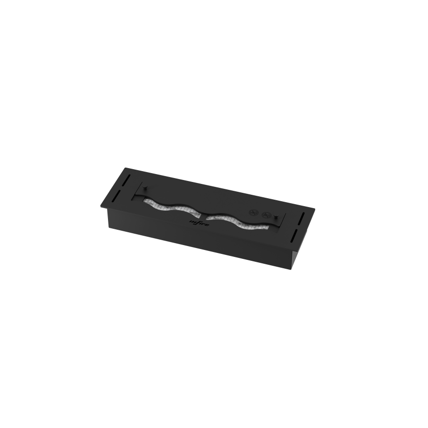 InFire - Inbyggd BIO eldstad 7,5x50 cm 3,5kW svart