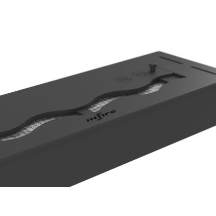 InFire - Inbyggd BIO eldstad 7,5x50 cm 3,5kW svart