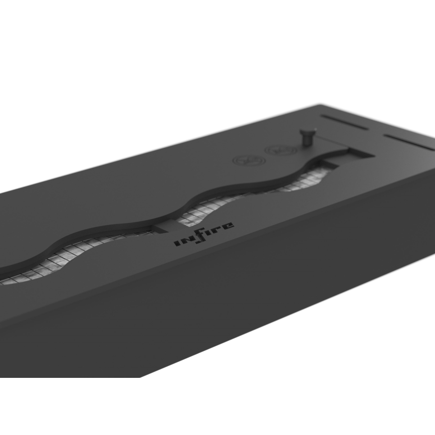 InFire - Inbyggd BIO eldstad 7,5x50 cm 3,5kW svart