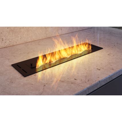 InFire - Inbyggd BIO eldstad 7,5x60 cm 3,5kW svart