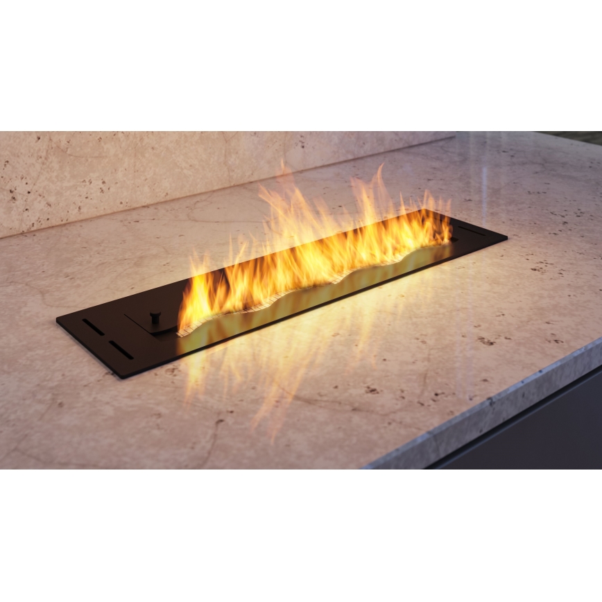 InFire - Inbyggd BIO eldstad 7,5x60 cm 3,5kW svart