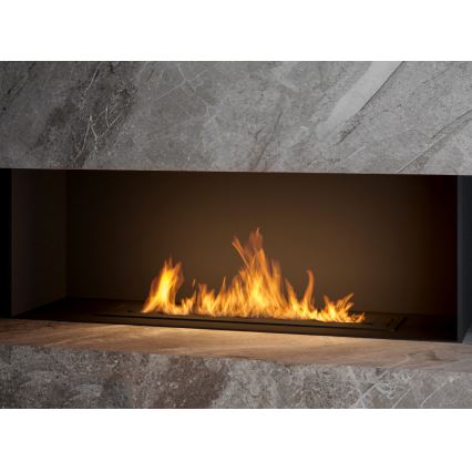 InFire - Inbyggd BIO eldstad 7,5x80 cm 6kW svart