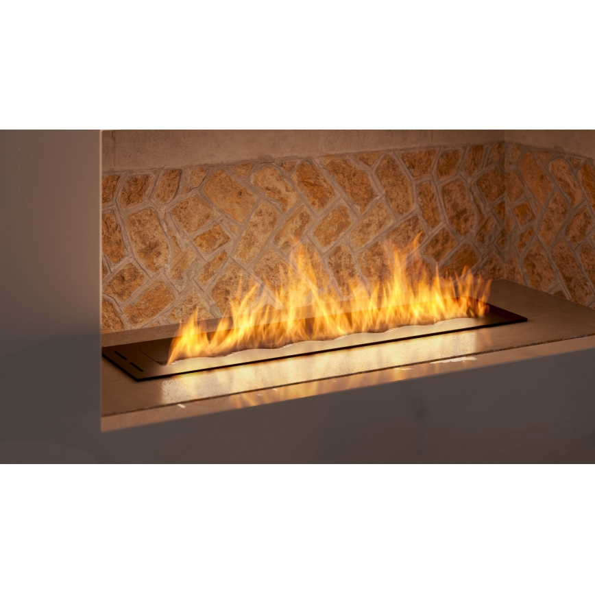 InFire - Inbyggd BIO eldstad 7,5x80 cm 6kW svart