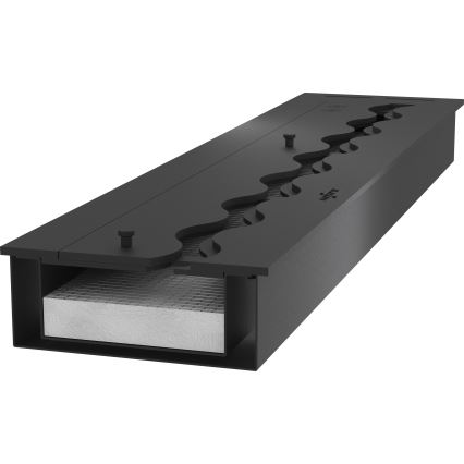 InFire - Inbyggd BIO eldstad 7,5x80 cm 6kW svart
