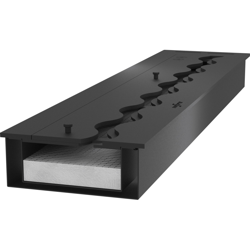 InFire - Inbyggd BIO eldstad 7,5x80 cm 6kW svart