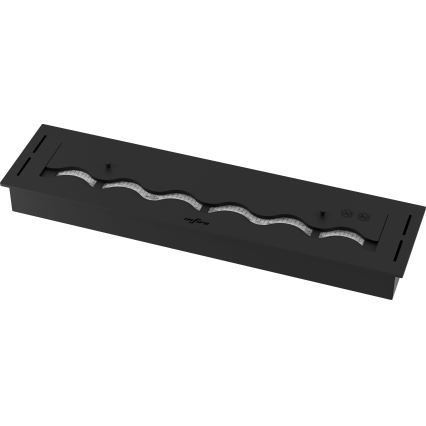 InFire - Inbyggd BIO eldstad 7,5x80 cm 6kW svart