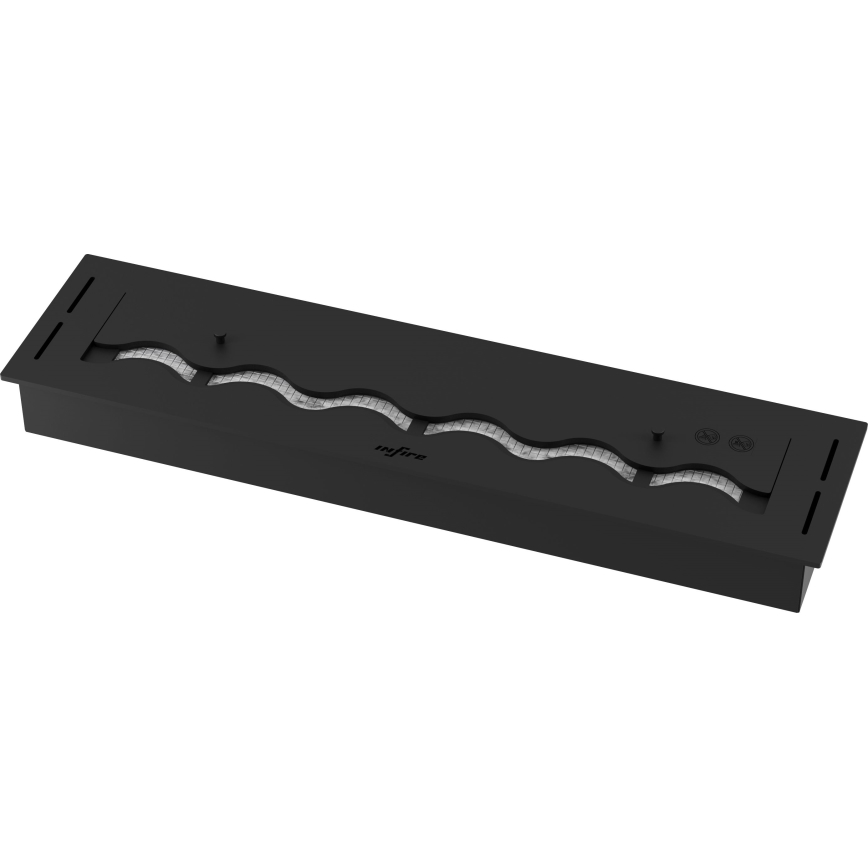 InFire - Inbyggd BIO eldstad 7,5x80 cm 6kW svart
