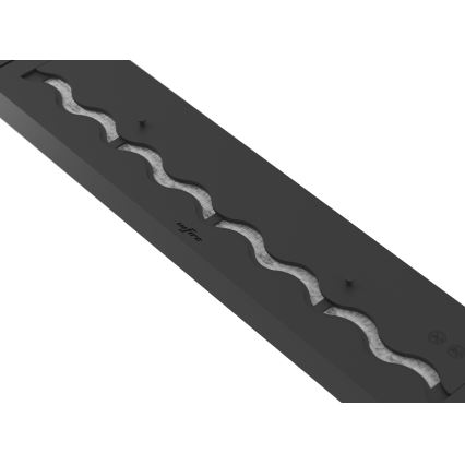 InFire - Inbyggd BIO eldstad 7,5x80 cm 6kW svart