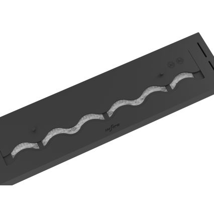 InFire - Inbyggd BIO eldstad 7,5x80 cm 6kW svart