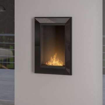 InFire - Inbyggd BIO eldstad 79x55 cm 3kW svart