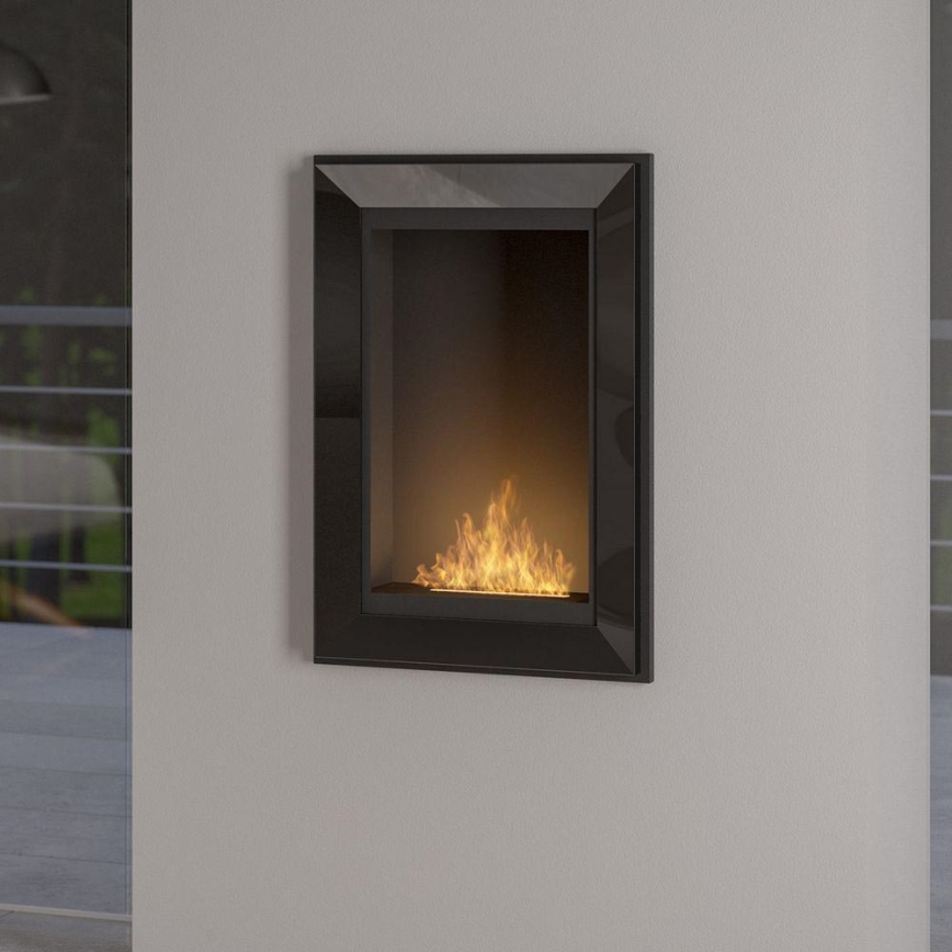 InFire - Inbyggd BIO eldstad 79x55 cm 3kW svart