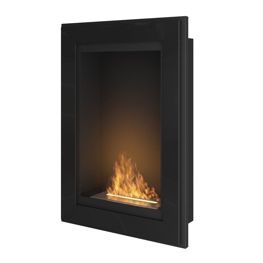 InFire - Inbyggd BIO eldstad 79x55 cm 3kW svart