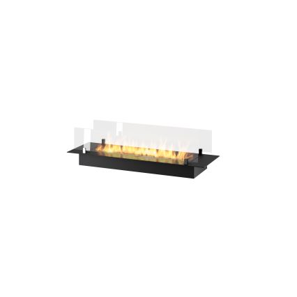 InFire - Inbyggd BIO eldstad 8,5x100 cm 6kW svart