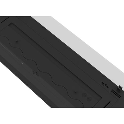 InFire - Inbyggd BIO eldstad 8,5x100 cm 6kW svart