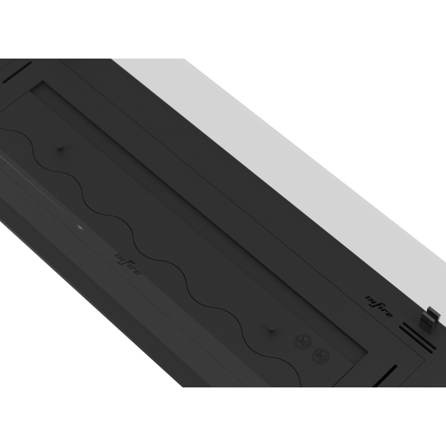 InFire - Inbyggd BIO eldstad 8,5x100 cm 6kW svart