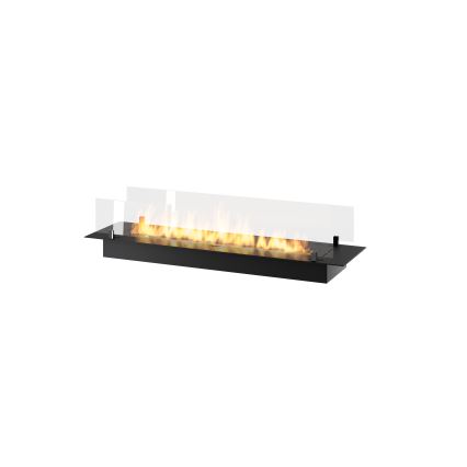 InFire - Inbyggd BIO eldstad 8,5x120 cm 6kW svart