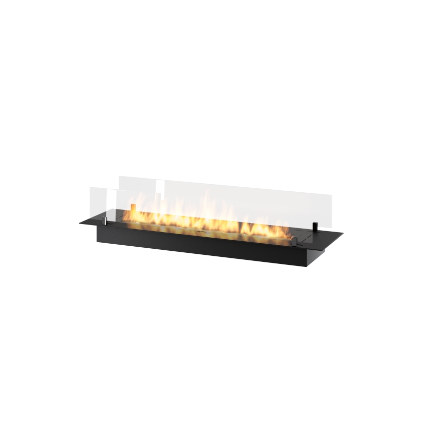 InFire - Inbyggd BIO eldstad 8,5x120 cm 6kW svart