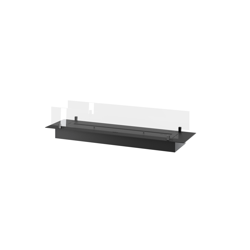 InFire - Inbyggd BIO eldstad 8,5x120 cm 6kW svart