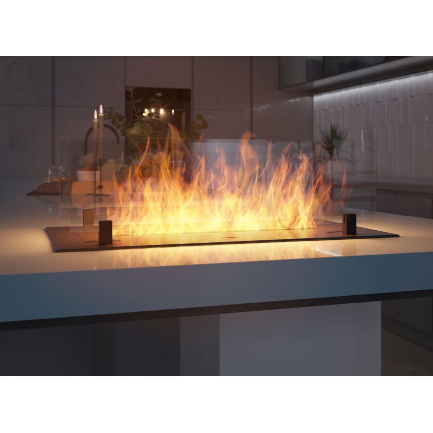 InFire - Inbyggd BIO eldstad 8,5x60 cm 3,5kW svart