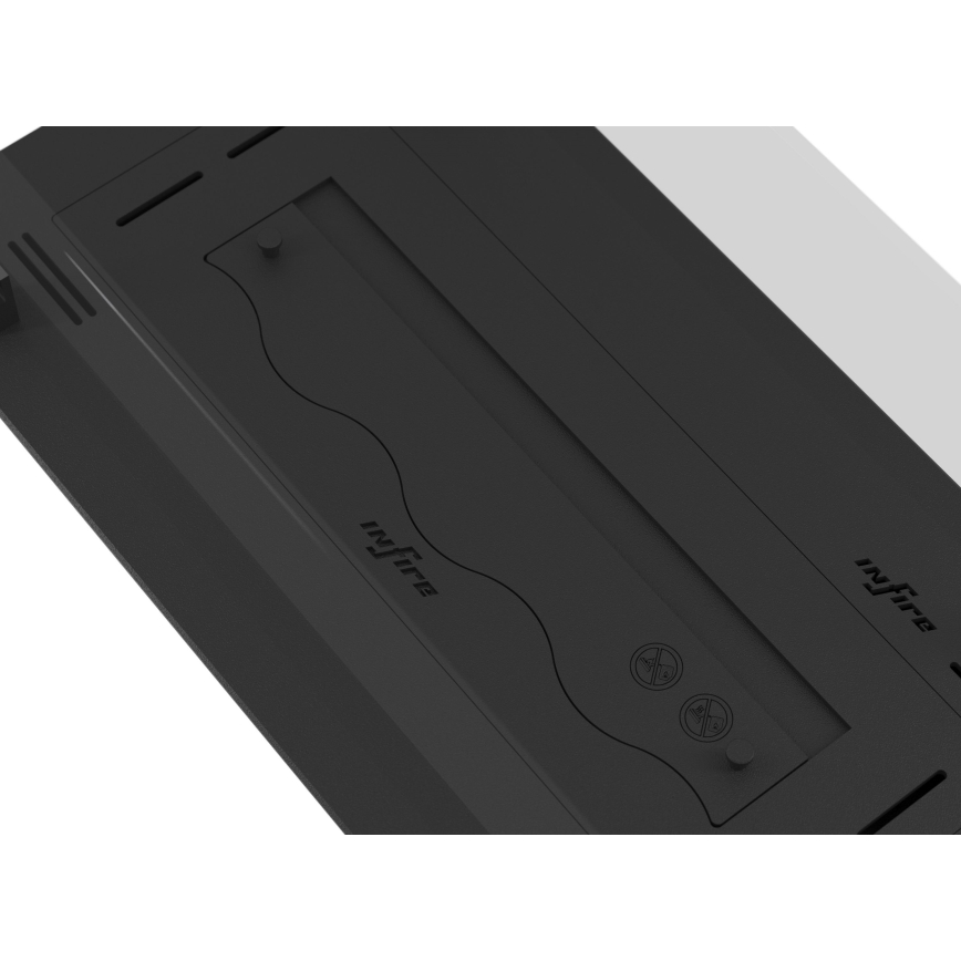 InFire - Inbyggd BIO eldstad 8,5x60 cm 3,5kW svart