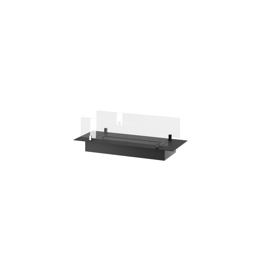 InFire - Inbyggd BIO eldstad 8,5x80 cm 3,5kW svart