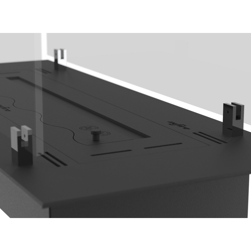 InFire - Inbyggd BIO eldstad 8,5x80 cm 3,5kW svart