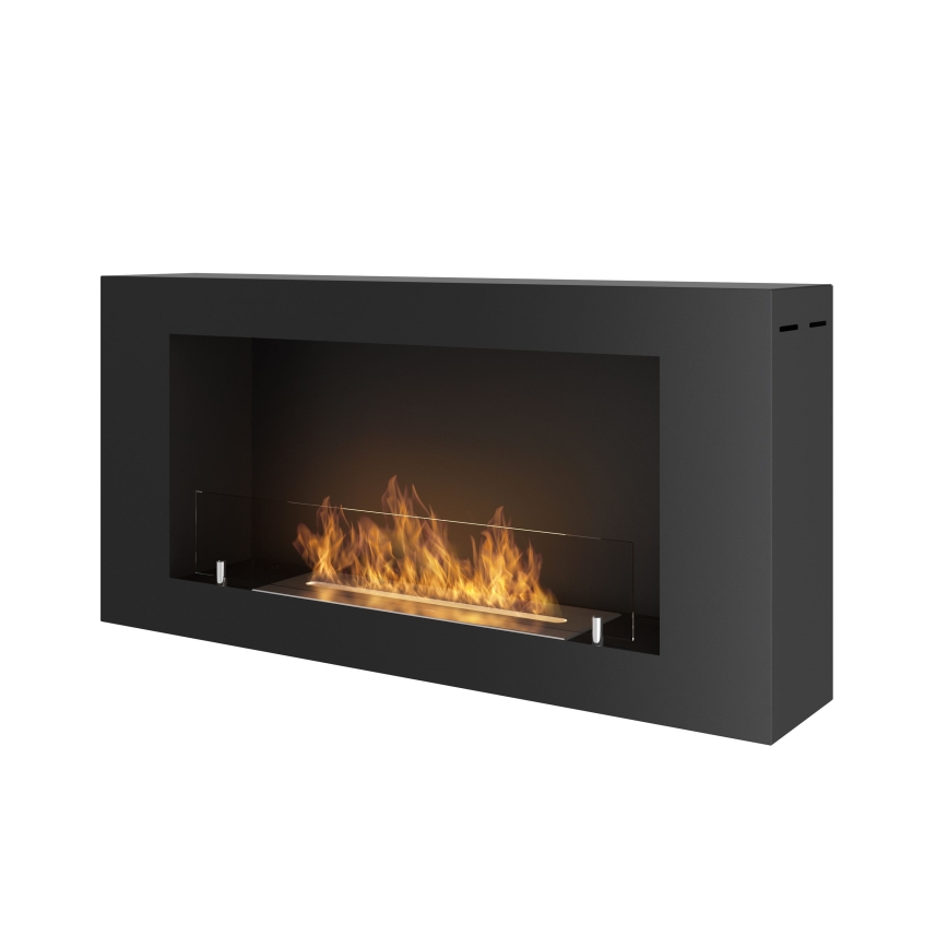 InFire - Vägg BIO eldstad 44x91 cm 3kW svart