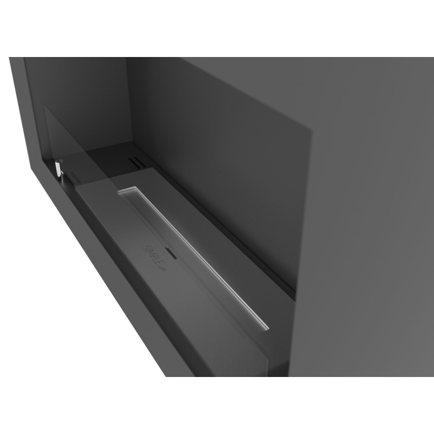 InFire - Vägg BIO eldstad 44x91 cm 3kW svart