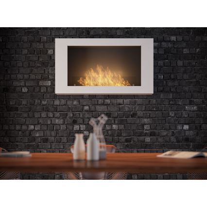 InFire - Wall BIO fireplace 100x56 cm 3kW vit
