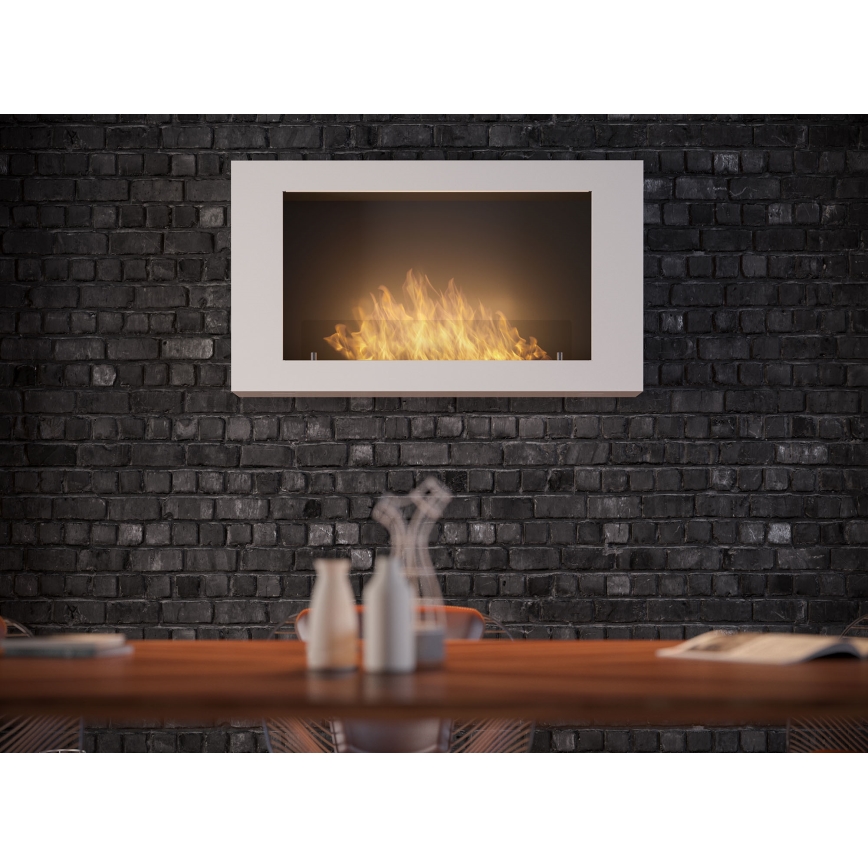 InFire - Wall BIO fireplace 100x56 cm 3kW vit