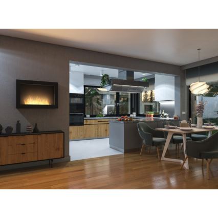 InFire - Wall BIO fireplace 100x56 cm 3kW svart