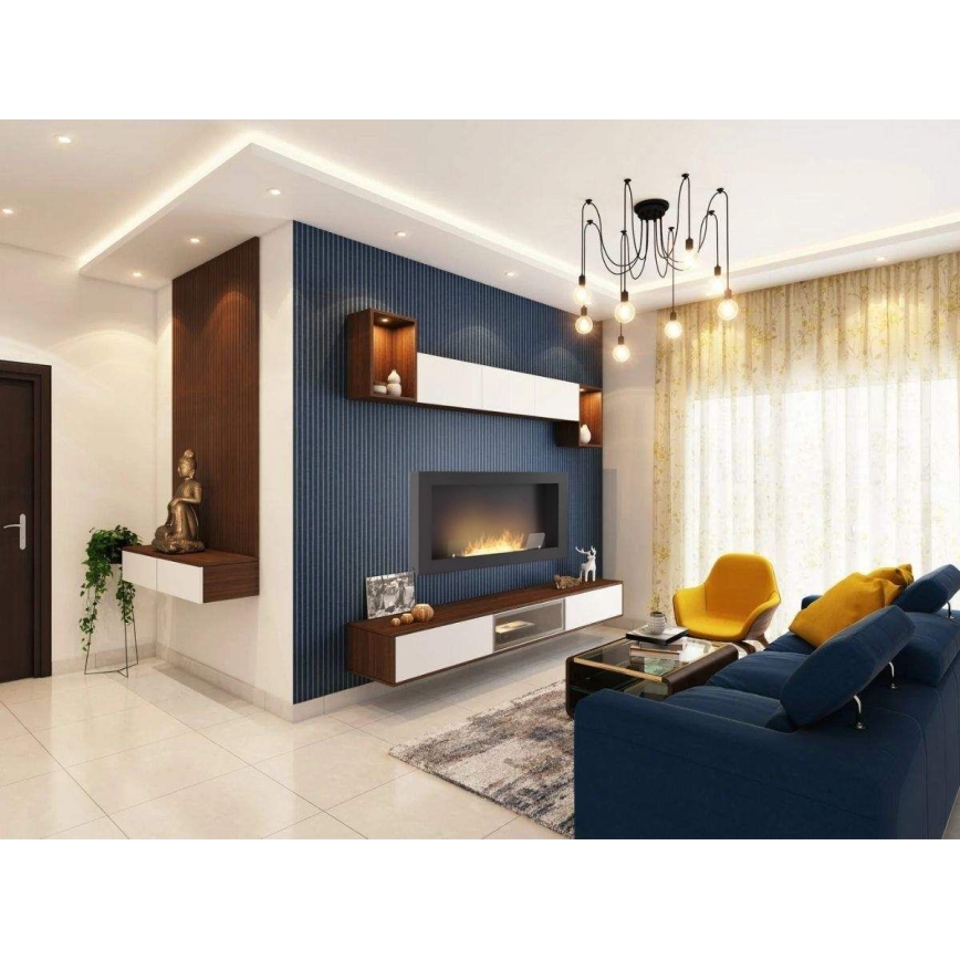 InFire - Wall BIO fireplace 100x56 cm 3kW svart